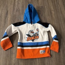 Vintage San Diego Gulls Youth Embroidery Hoodie Hockey Sweater Size XS