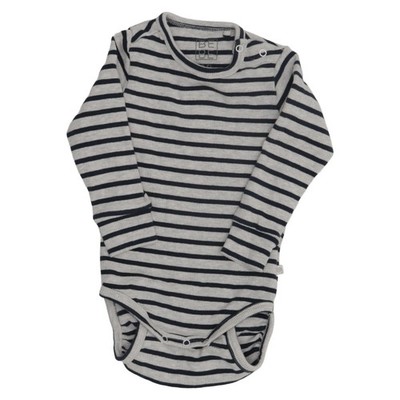 Bebe, Body, Größe: 70, Grau/Blau, Elasthan/Bio-Baumwolle/Viskose, Streifen #ciu