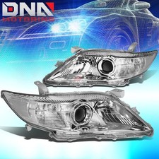 For 2010-2011 Toyota Camry Chrome Housing Clear Corner Projector Headlight Lamps