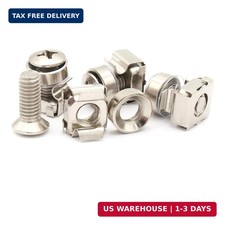 50 Pack Rack Mount Screws and Cage Nuts Assortment Kit, M6 x 16 mm Screws and Nu
