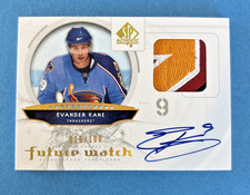 2009-10 UD SP Authentic Future Watch auto patch Evander Kane /100 #207 RC