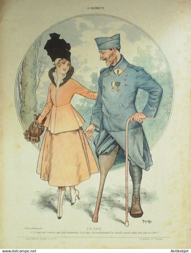 La Baionnette 1916 # 048 (Nos blesses) Poulbot Iribe Fabiano Nam - Picture 2 of 8