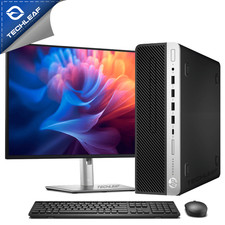 HP Windows 11 Desktop PC i5 9th, up to 32GB RAM, 4TB SSD, 27" Monitors, WiFi