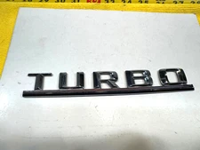 Genuine Mercedes 90-91  350SD SDL TURBO rear deck lid PLASTIC chrome 1 Emblem
