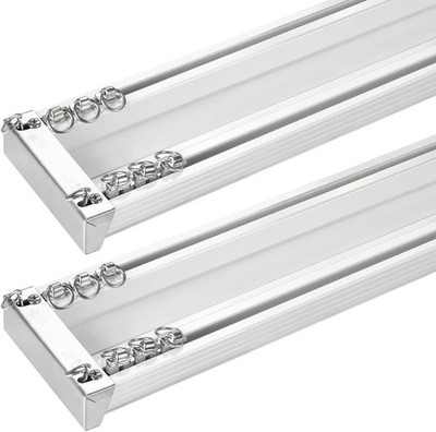 ZSHINE Heavy-Duty Curtain Conjoined Double Track Rails Ceiling Mounting for