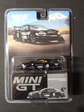 MINI GT #844 - SKYLINE BLACK - NISSAN LB-ER34 SUPER SILHOUETTE - USA EXCLUSIVE