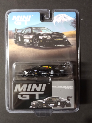 MINI GT #844 - SKYLINE BLACK - NISSAN SKYLINE LB-ER34 SUPER