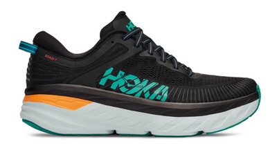 Hoka Men's Bondi 7 Everyday shoes, 11 US, Black/Atlantis, RARE, Retail $200