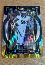 2024 Panini Select - Concourse Jordan Davis #72 Black & Gold Shock Prizm