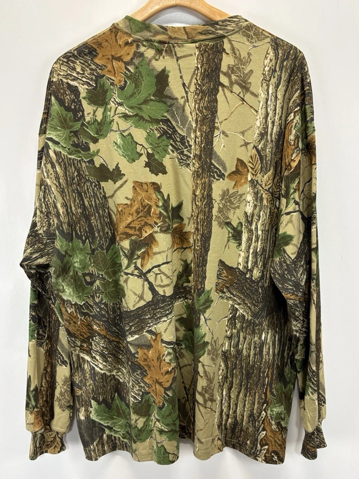 Vtg Jerzees Outdoors Camo Shirt Sz 2XL XXL Mens Hunting Shoot N Shout Long Sleev - Image 3 of 4