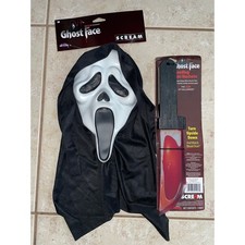 Scream Ghost Face Halloween Mask Minor Flaws bleeding machete NEW