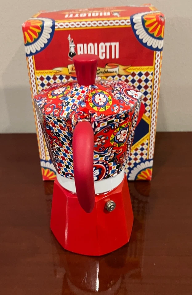 Bialetti Dolce & Gabbana Moka Expresso 6 tazas D&G aluminio estufa cafetera superior Foto 3 de 4