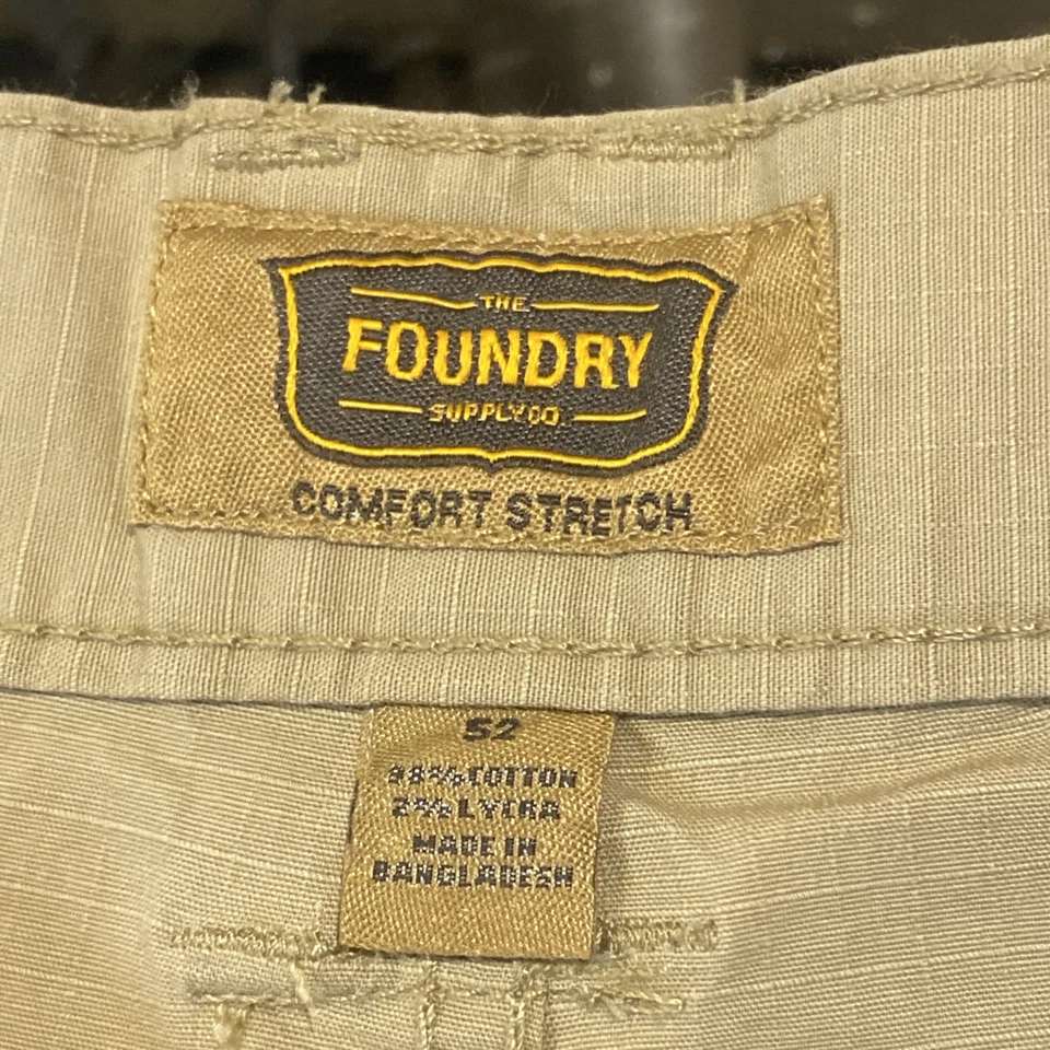 Pantalones Cortos FOUNDRY Para Hombre 52 Cómodos Elastizados Caqui Carga Ripstop Beige Nuevos con Etiquetas $50.00 E5 Foto 2 de 4