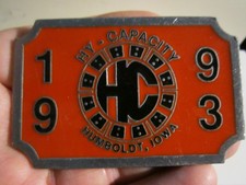 VINTAGE HY-CAPACITY COMPANY BELT BUCKLE HUMBOLDT, IOWA - HEAVY BUCKLE - GW-5
