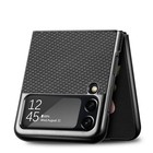 Carbon Fiber Phone Case For Samsung Galaxy Z Flip7 6 5 4 Shockproof Bumper Cover