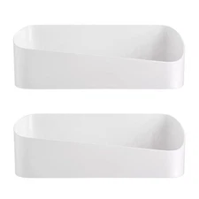 2 Pack Adhesive Bathroom Shelf Organizer Shower Caddy No Drilling Shower Shel...
