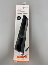 USB-C Dual HDMI Docking Station Gray/Black JCD542 j5create New Sealed