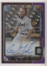 2015 Bowman Draft Chrome Pick Purple Refractor /250 Cam Gibson #BCA-CG Auto s3e