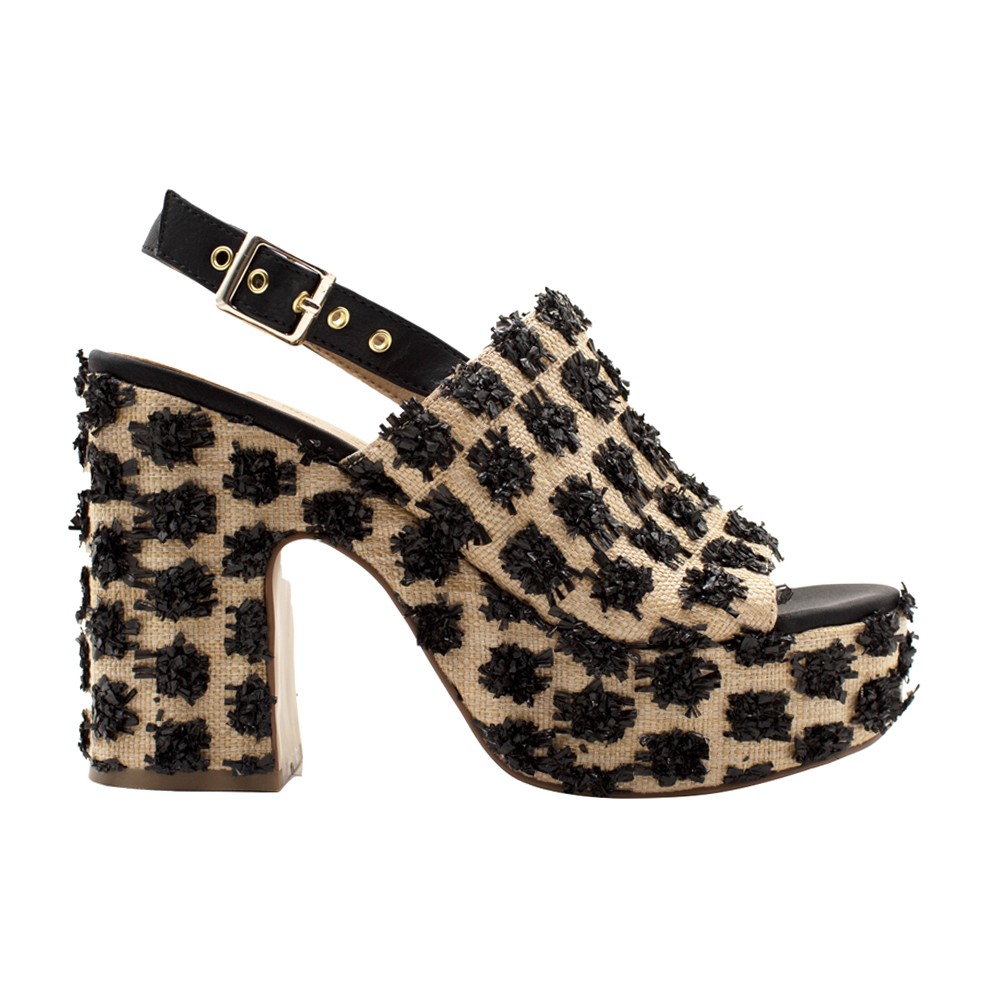 Женские черные повседневные босоножки Sbicca Missoula на платформе из рафии с открытой спиной PS162-00 15490₽