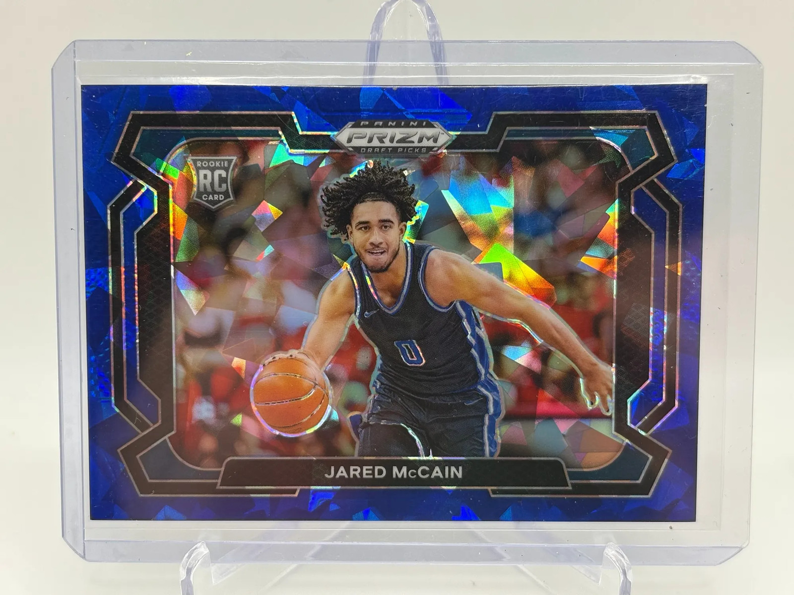 2024 Panini Prizm Draft Picks Jared McCain #35 Blue Ice 38/99 RC
