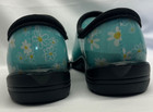 GROUND WORK WATERPROOF GARDEN CLOGS, SIZE 9M LADIES, TURQUOISE WITH DAISIES — photo 4