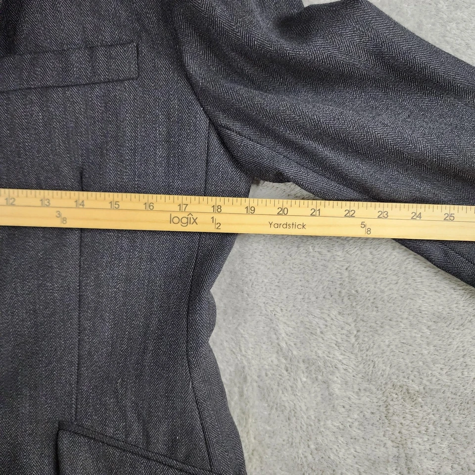 Lauren Ralph Lauren Blazer Womens 8 Herringbone Wool Velvet Collar Made USA - Image 4 of 4