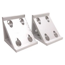 Lot of 2 Parker 20-103 Aluminum Machined Gusset Corner Bracket, 77 x 77 x 74mm