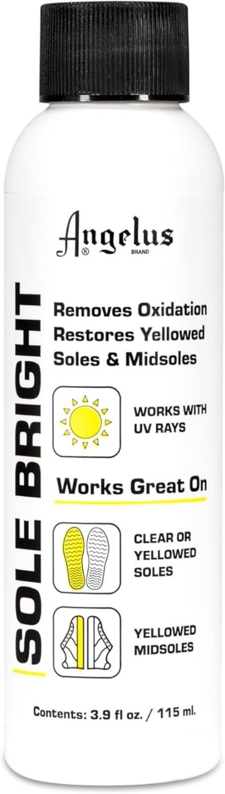 Sole Bright 3.9 oz - High-Quality Acrylic Cleaner for Yellowed Shoe Soles