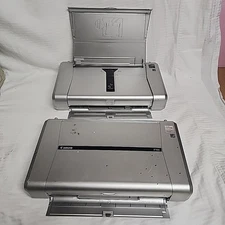 Canon PIXMA IP100 Digital Photo Inkjet Printers- LOT of 2 Powers On/ Parts Only 