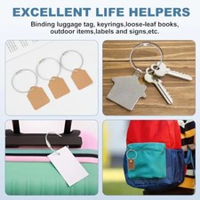 2mm Stainless Steel Wire Keychain 5.9" Coated Aircraft Cable Key Ring Loop