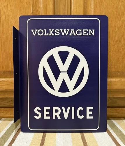 Volkswagen Service Flange Sign Parts Double Sided Vintage Style Wall Decor
