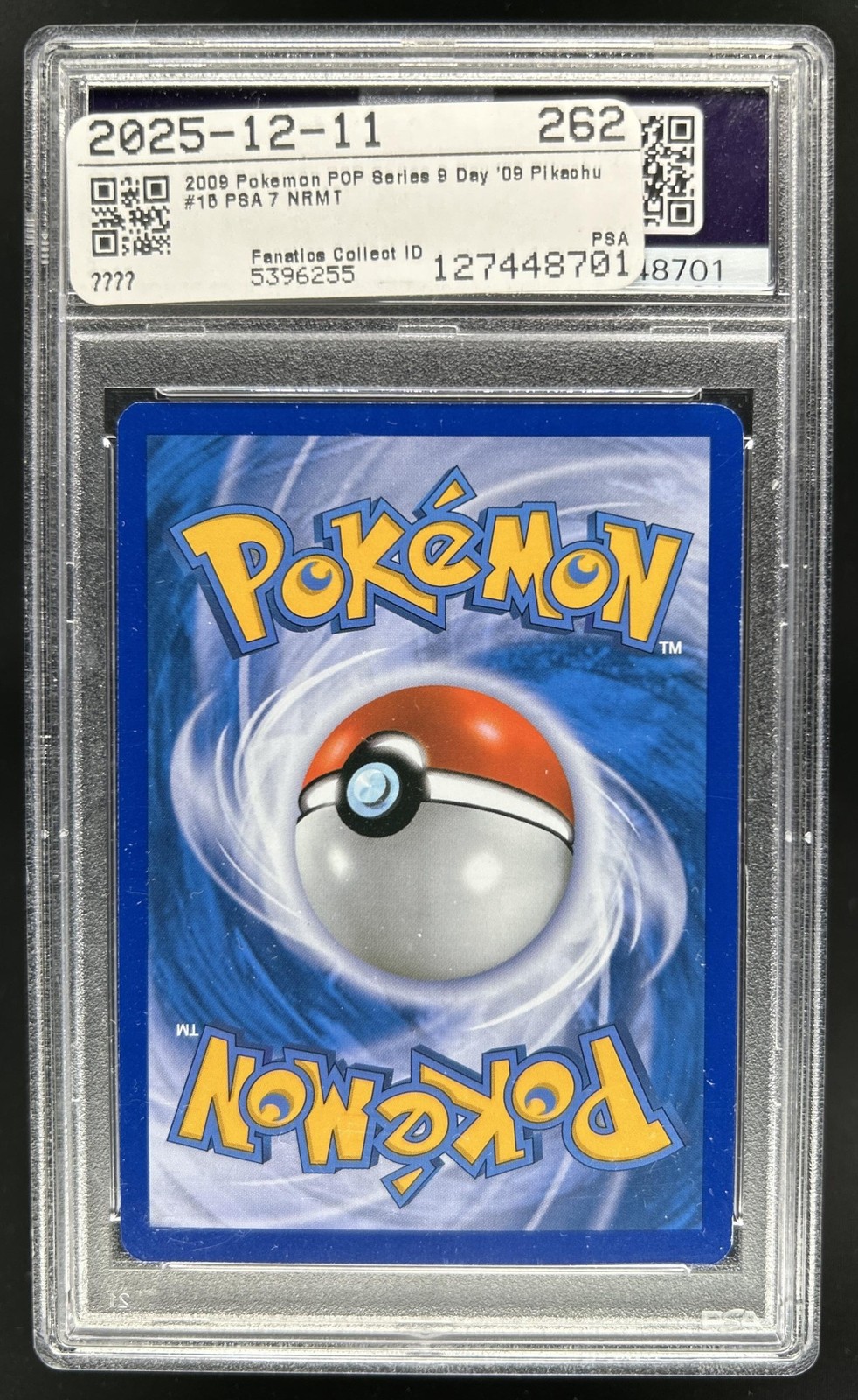 2009 Pokemon POP Series 9 Pikachu #15/17 PSA 7 view 2
