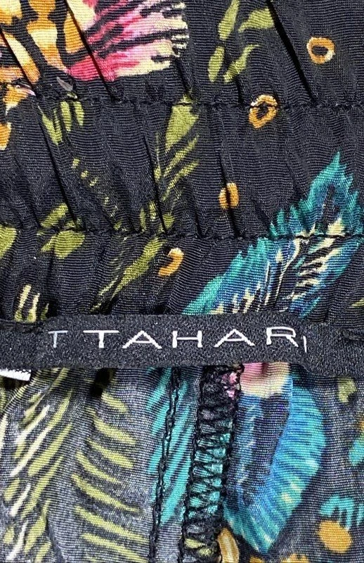 Calça feminina floral multicolorida Tahari tamanho G - Imagem 3 de 4