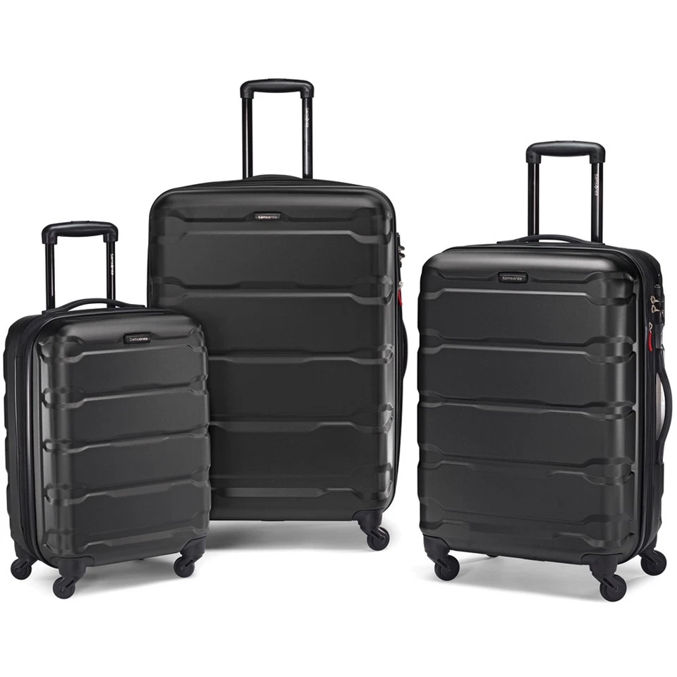 Samsonite Omni Hardside anidado 3 piezas. Juego de equipaje, negro con kit de accesorios de 10 piezas Foto 3 de 4