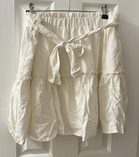 BNWT New DOTTI Ladies Cream Off-White Linen Blend Skirt Size 14 RRP 39.95