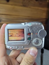 Olympus FE-110 Silver 5.0MP Digital Compact Camera Tested Works w/ 256MB xD Card
