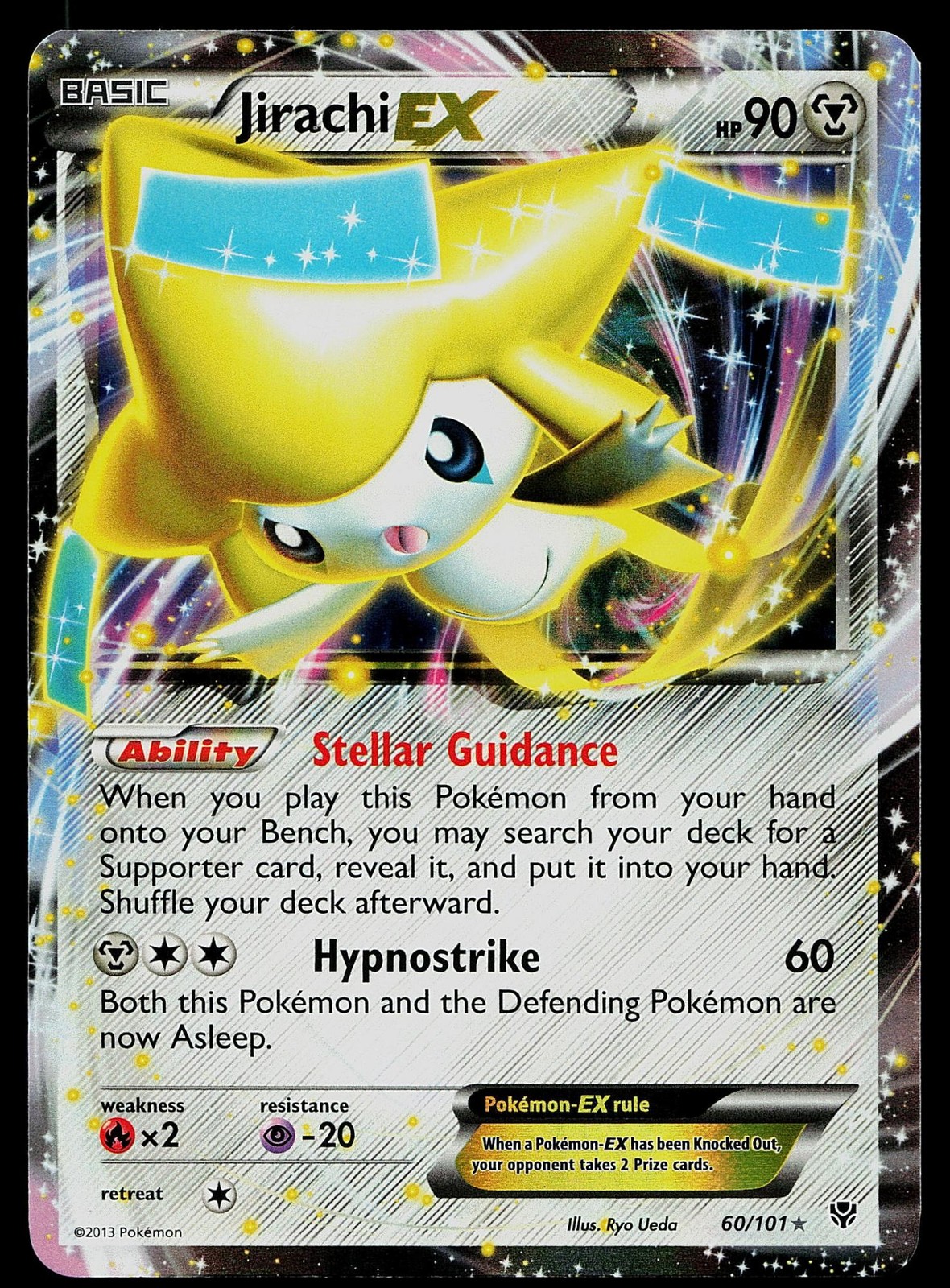 Pokemon Card - Jirachi EX Plasma Blast 60/101 Holo Rare EX 2013