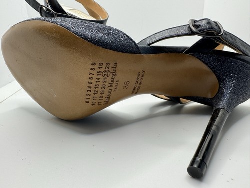 Maison Margiela Replica Glitter Heels Spike Ankle Strap UK 3 / EU 36 - Picture 14 of 15