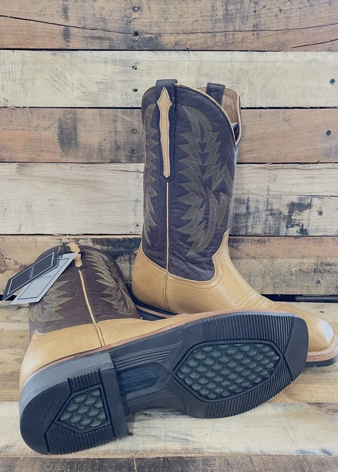 Bottes Lucchese En Cuir D'autruche Homme - Taille 9 US - Tige Blonde Tan - Occasion