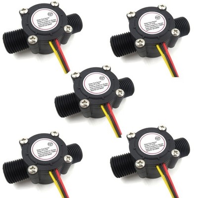 5pcs Pulse Frequency Water Flow Sensor Meter For Water Electromagnetic Sensor