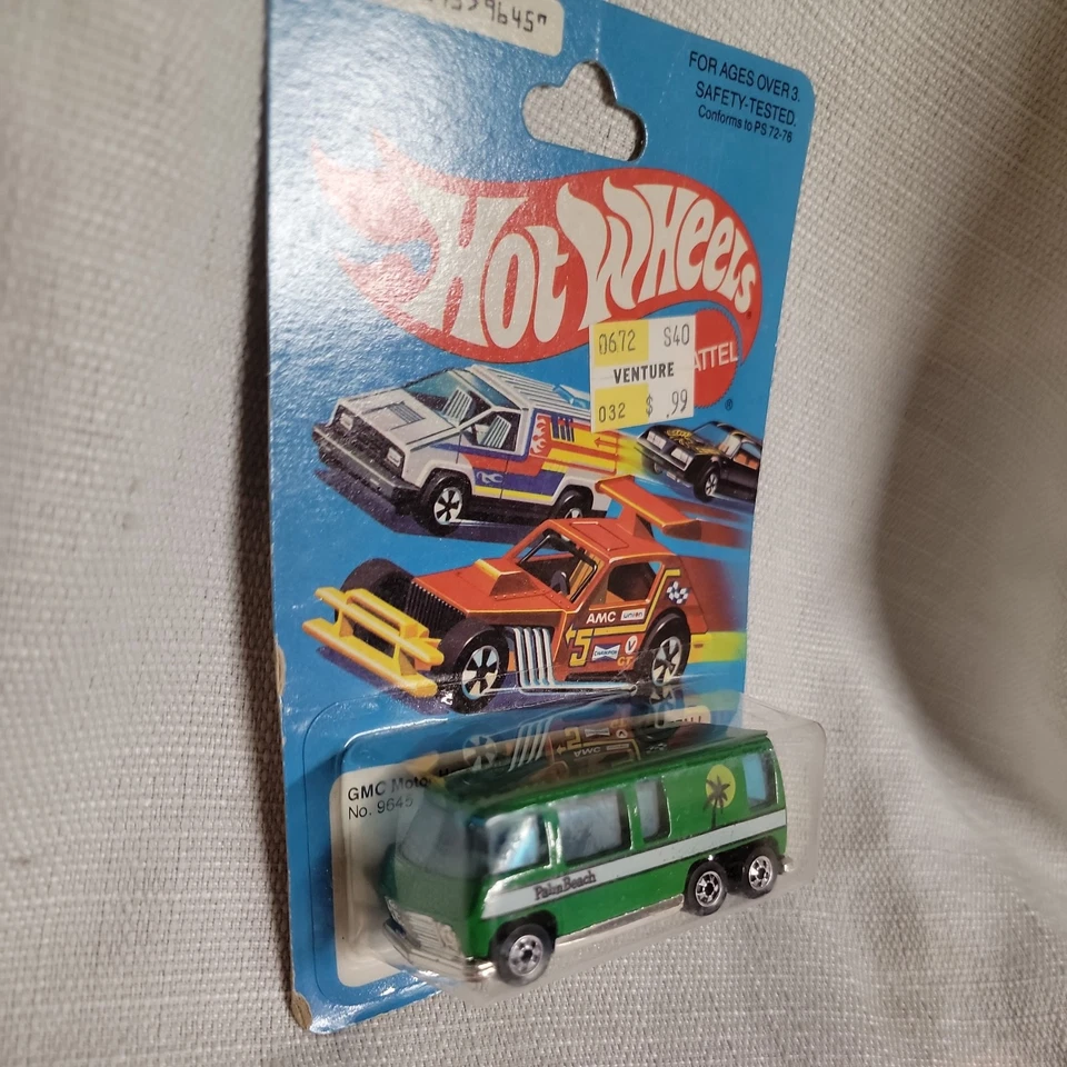 Autocaravana GMC Hot Wheels vintage verde BW Blackwall Hong Kong HK 1979 Palm Beach Foto 2 de 4
