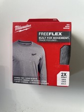 Milwaukee, FREEFLEX Hybrid Work Hybrid Tee - Long Sleeve Grey - 2XL