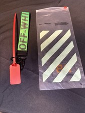 Off-white Inspired Keychain with Industrial Clasp and Zip Tie Green