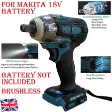 580Nm Cordless Impact Wrench 1/2" Drive Ratchet Nut Gun For Makita 18V Battery