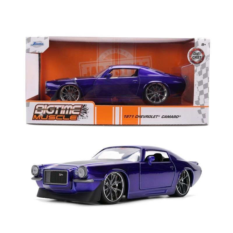 Jada 36592 1/24 1971 Chevy Camaro Purple Big Time Muscle Opening
