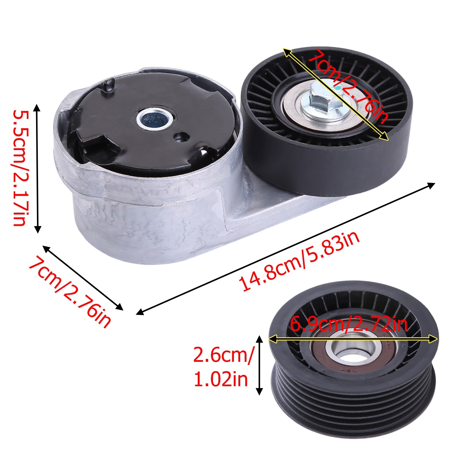 FOR MASERATI GHIBLI LEVANTE QUATTROPORTE 3.0L V6 BELT TENSIONER IDLER PULLEY KIT