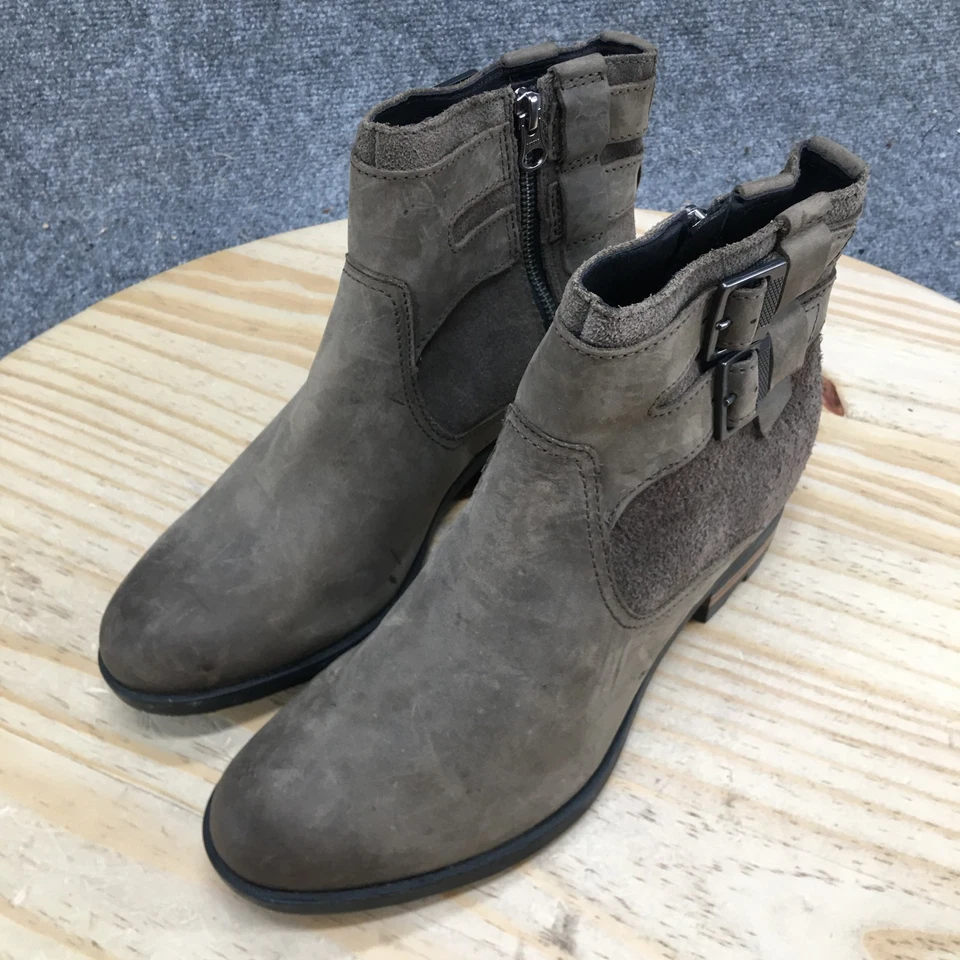Sorel Botas Mujer 8.5 Taupe Lolla Botines Cuero Hebilla Cremallera NL3080-245 Foto 4 de 4