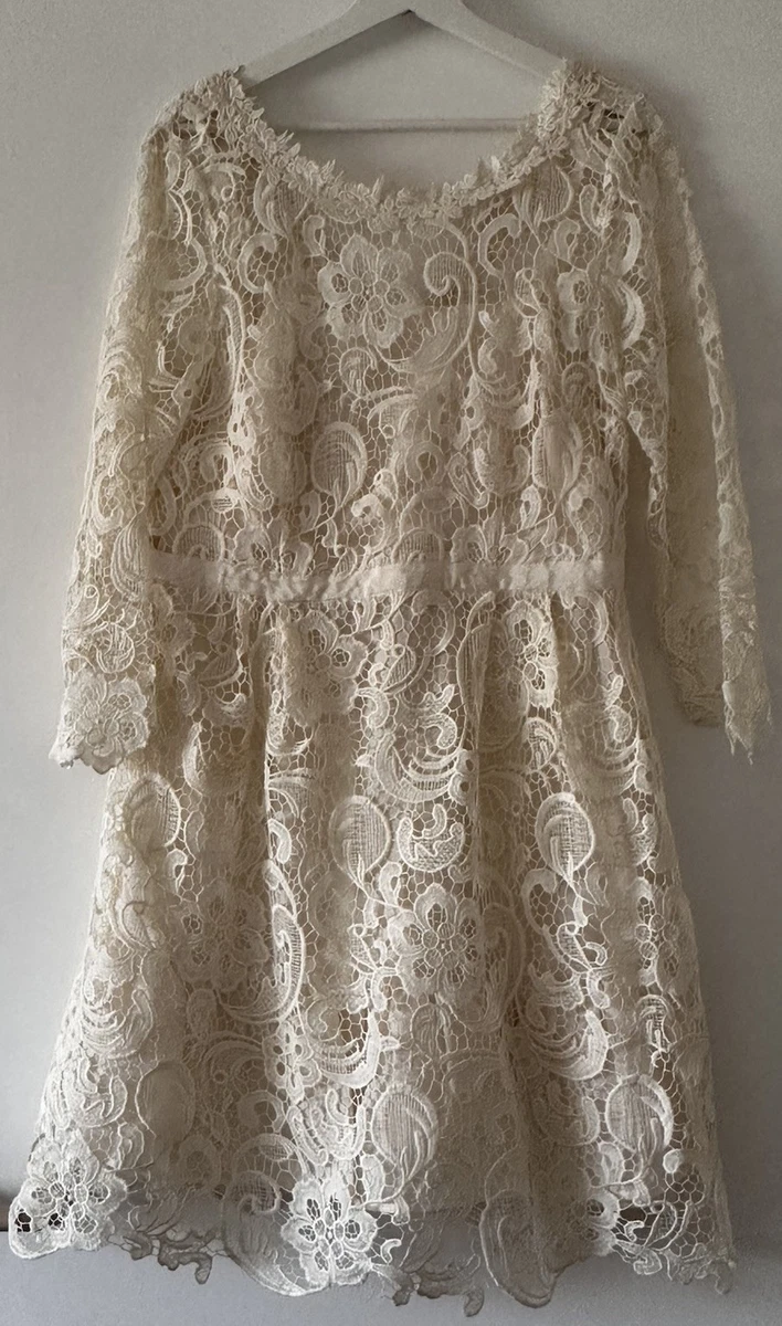 red lace and nude dress Beige and Red Lace Romper main image 0