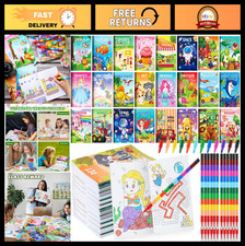 Mini Coloring Books with Crayons Bulk Set for Kids - 48 Assorted Pcs Fun Activit