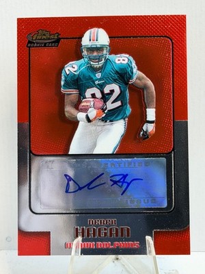 Derek Hagan 2006 Finest #167 Auto /199 Rookie Miami Dolphins